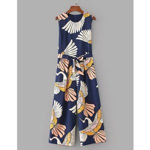 Printed Wide Leg Jumpsuit